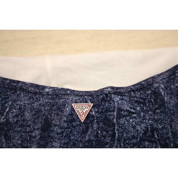 Guess E82J18-MC009 Women's Sz L Blue Denim Halter Side Lace-Up 1-Piece Swimsuit - Picture 9 of 11